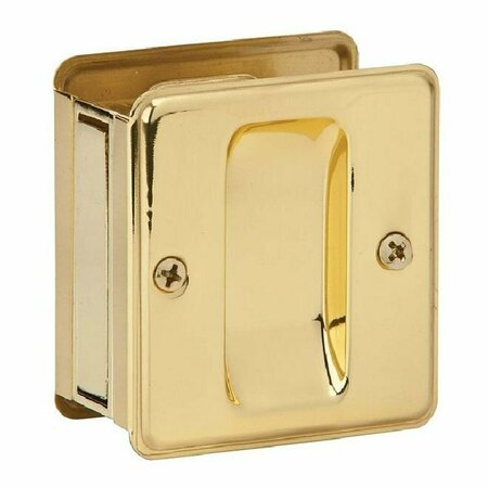 IVES COMMERCIAL Solid Brass Passage Sliding Door Pull Bright Brass Finish 990B3